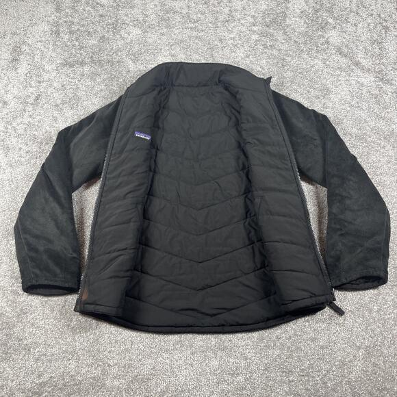 Patagonia Reversible Snow Flower Jacket Girls XXL Fleece Water Repellent Black - Picture 4 of 12